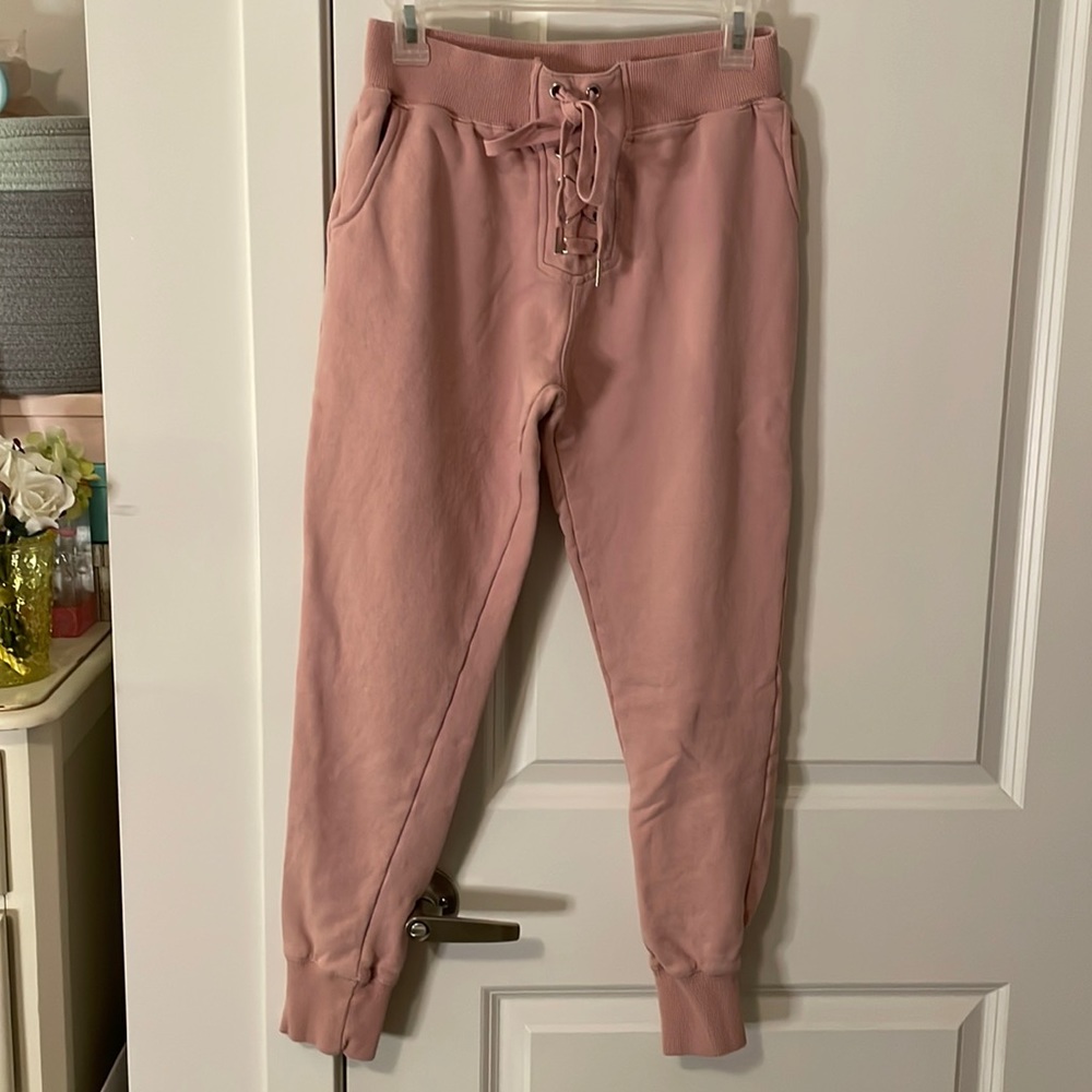 Nude | Pink Corset Front Joggers